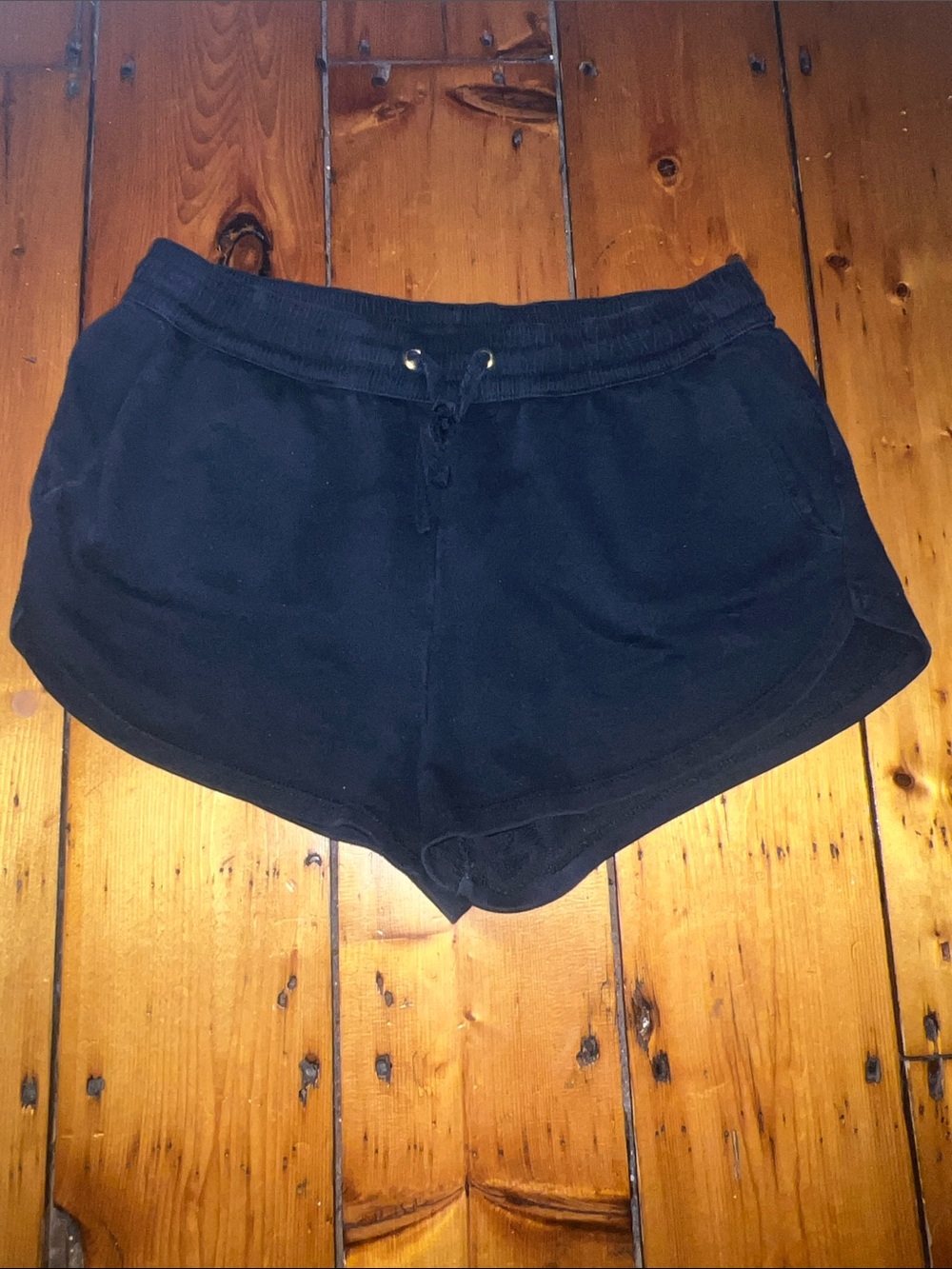 H&M Basic Black Cotton Shorts M